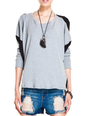 Women blouses gray with black